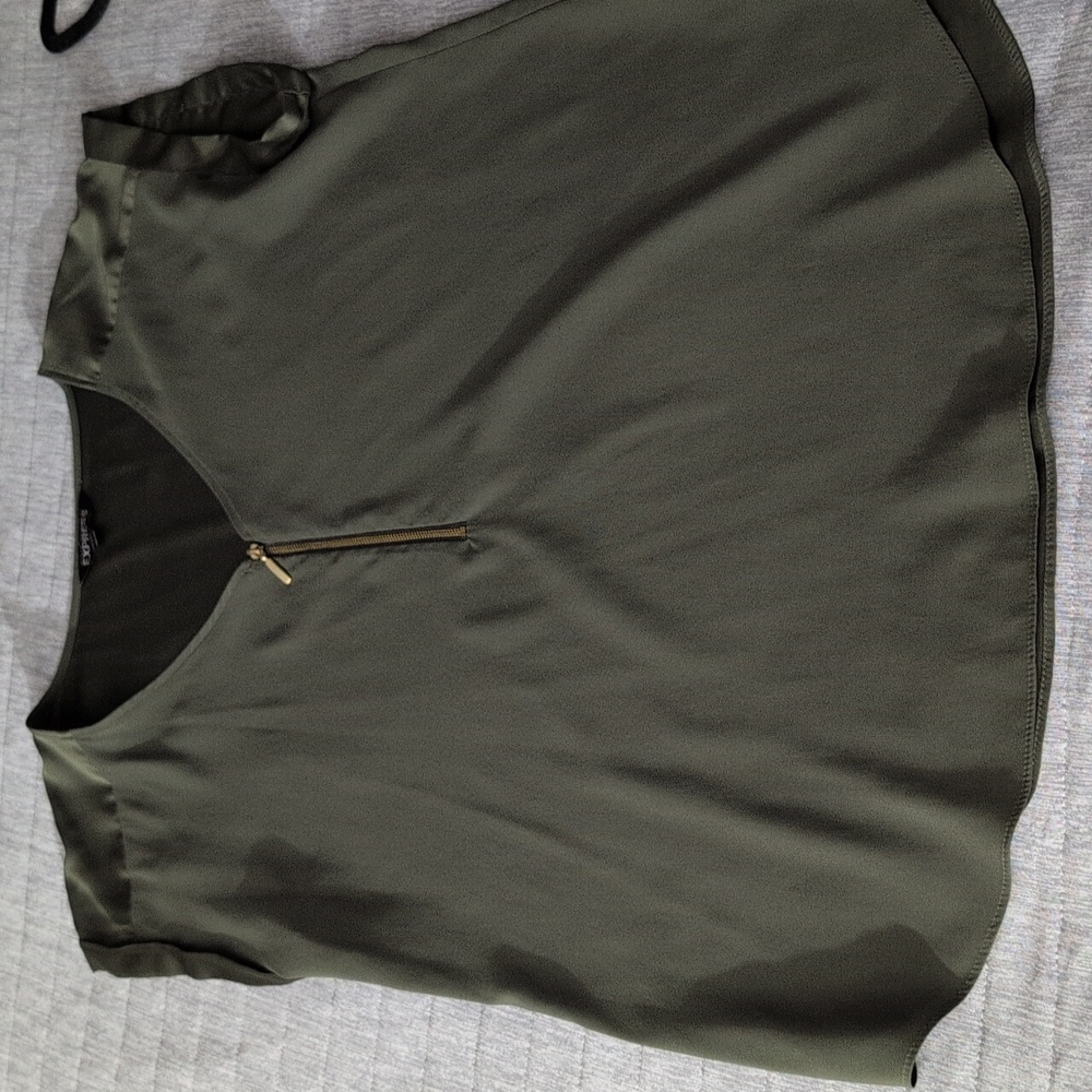 Express Women's Olive Green Top